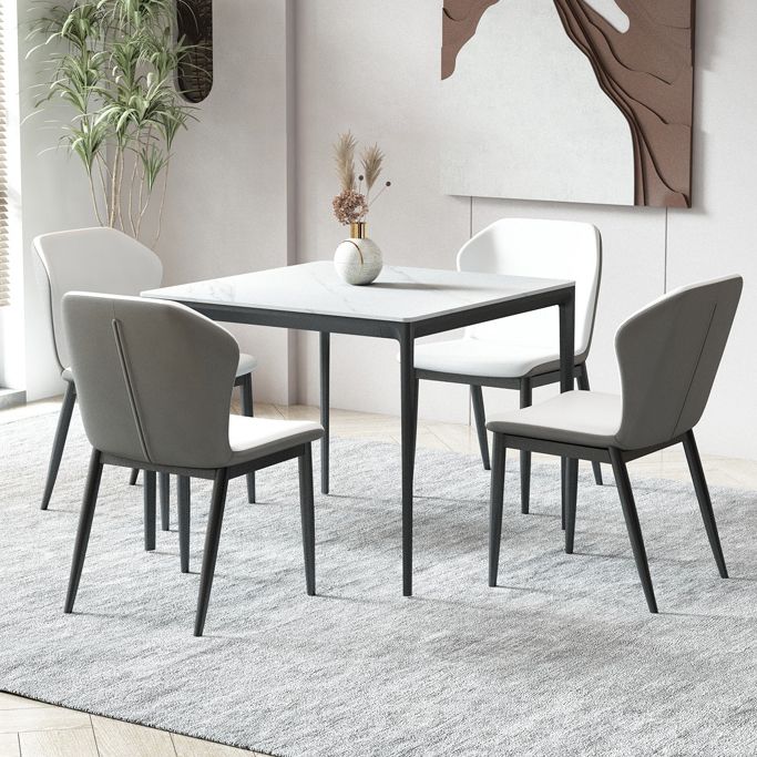 Mesa de comedor de estilo industrial Piedra de 4 pies Muebles para el hogar