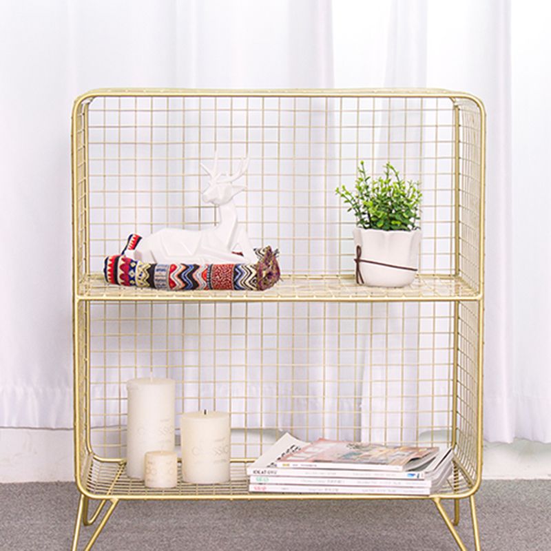 Modem Metal Bookshelf Standard Shelf Bookshelf for Home Office 11.8" W