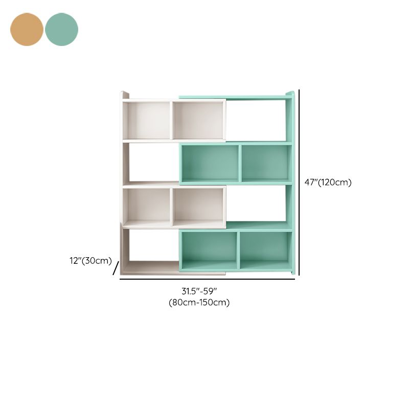 Engineered Wood Standard Bookshelf Contemporary Closed Back with Shelves