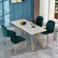 Glam 1/2/5 Pieces Dining Set Stone Top Dining Table with Chairs for Restaurant Clearhalo 'Dining Room Sets' 'Dining Tables & Seating' 'dining_room_set' 'furn' 'furn_dining_room_set' 'Furniture' 'Kitchen & Dining Furniture' 1200x1200_c4428caf-1d7e-4cdc-8326-7959a8323715