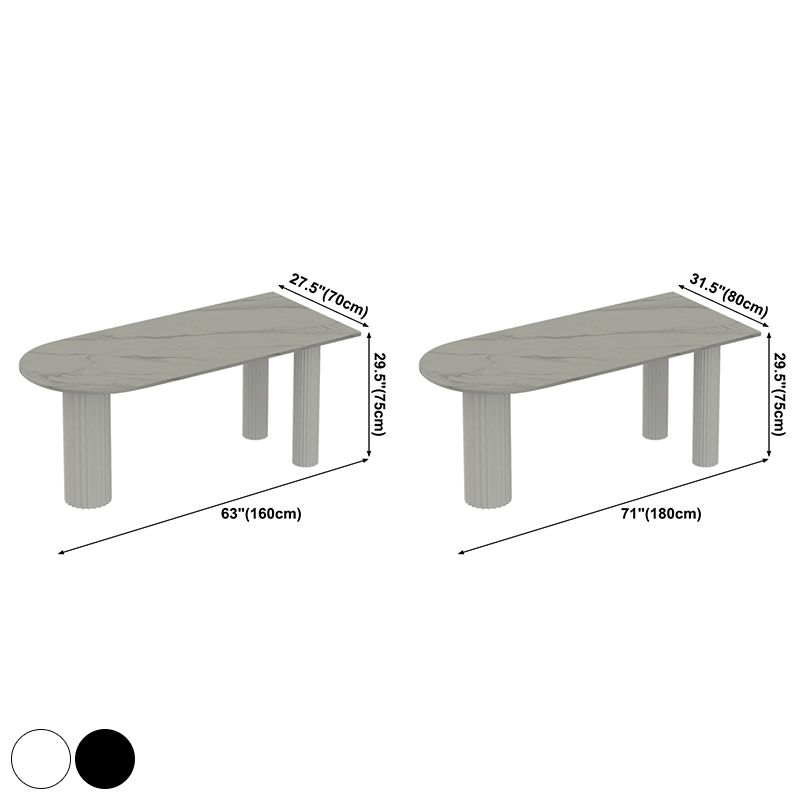 Solid Wood Legs Contemporary Free Form Dining Table Sintered Stone Dining Table for Kitchen Clearhalo ' dining_table' 'Dining Tables & Seating' 'Dining Tables' 'furn' 'furn_dining_table' 'Furniture' 'furniture_dining_table' 'Kitchen & Dining Furniture' 'kitchen&dining_furn' 'kitchen' 'kitchen_dining_table' 1200x1200_c4438c7c-25a7-465a-b044-529c9961d900