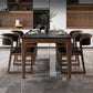 Modern Rectangle Dining Table Black Stone Top Dinette Table with Wooden Legs Clearhalo 'Dining Tables & Seating' 'Dining Tables' 'dining_table' 'furn' 'furn_dining_table' 'Furniture' 'Kitchen & Dining Furniture' 1200x1200_c445146c-235a-4dc8-a141-34a7527218d6
