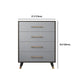 15.74" W Gray Accent Chest with Solid Wood Straight Legs Chest with Drawers