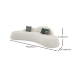 Sofá sin sofá de tela moderno con 2 almohadas para sala de estar