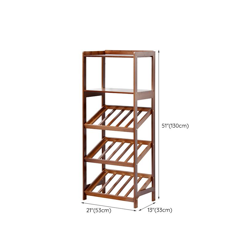 モダンな床ワインボトルラック茶色の木製ワインボトルラック付きワイン収納