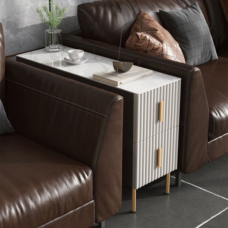 Modern Square 4 Legs Side Table with Storage for Living Room Clearhalo 'Coffee & Accent Tables' 'End & Side Tables' 'end_side_table' 'end_side_tables' 'furn' 'furn_end_side_tables' 'Furniture' 'furniture_end_side_table' 'Living Room Furniture' 1200x1200_c446d2df-e6b6-4ebc-83f4-6fd069751fcf