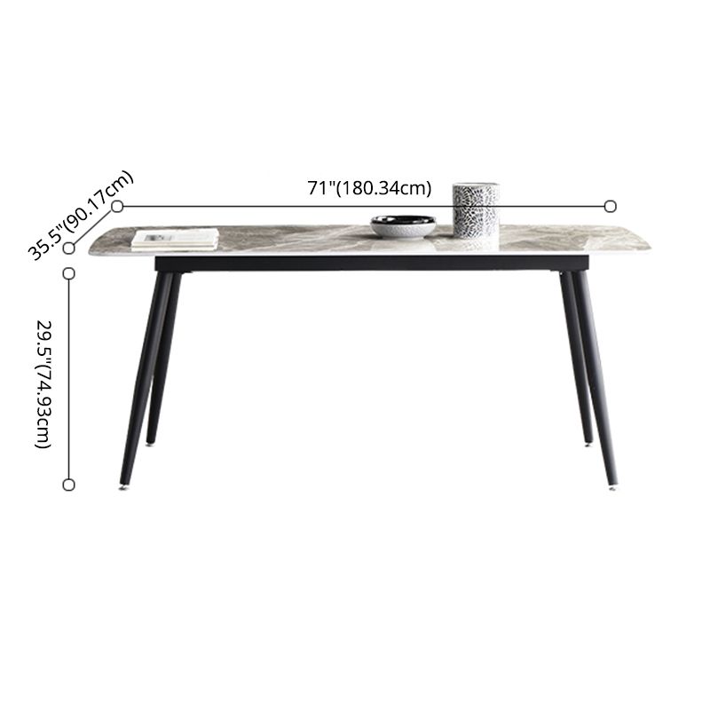 Minimalist Style Dining Table Set with Rectangle Shape Table and Upholstered Chairs Clearhalo 'Dining Room Sets' 'Dining Tables & Seating' 'dining_room_set' 'furn' 'furn_dining_room_set' 'Furniture' 'furniture_dining_room_set' 'Kitchen & Dining Furniture' 'kitchen&dining_furn' 'kitchen' 1200x1200_c44731e8-51e9-4159-ae07-c6c6dcb0772f