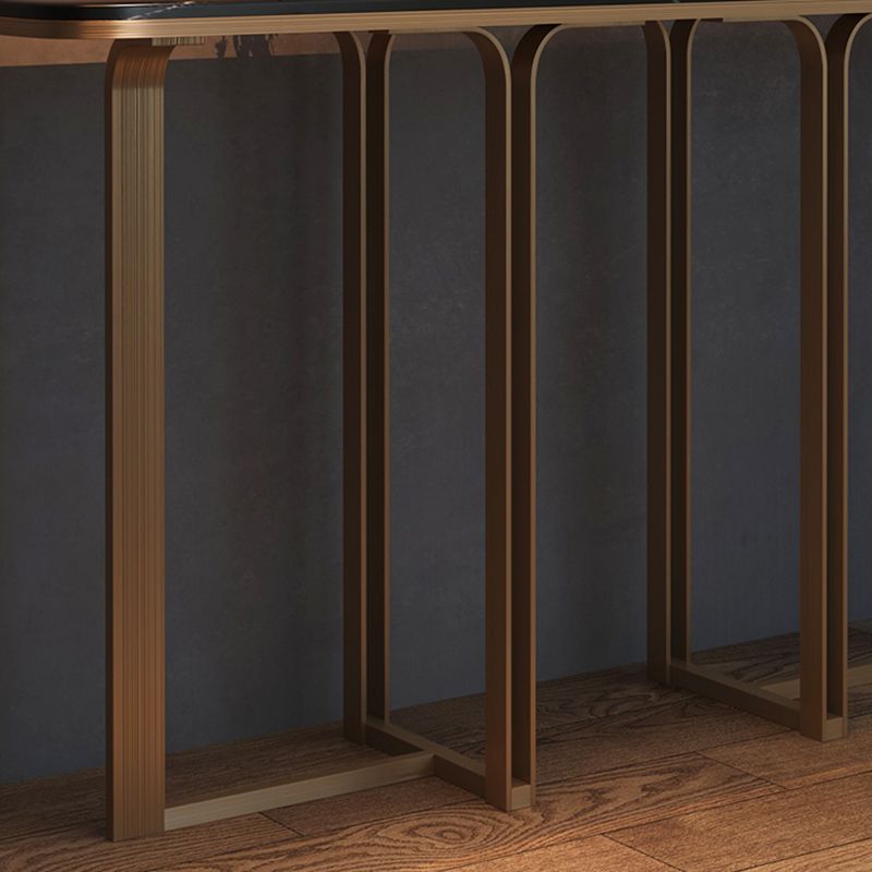 Tavolo console contemporanea a forma di rettangolo bianco tavolo da divano console in pietra bianca/nera