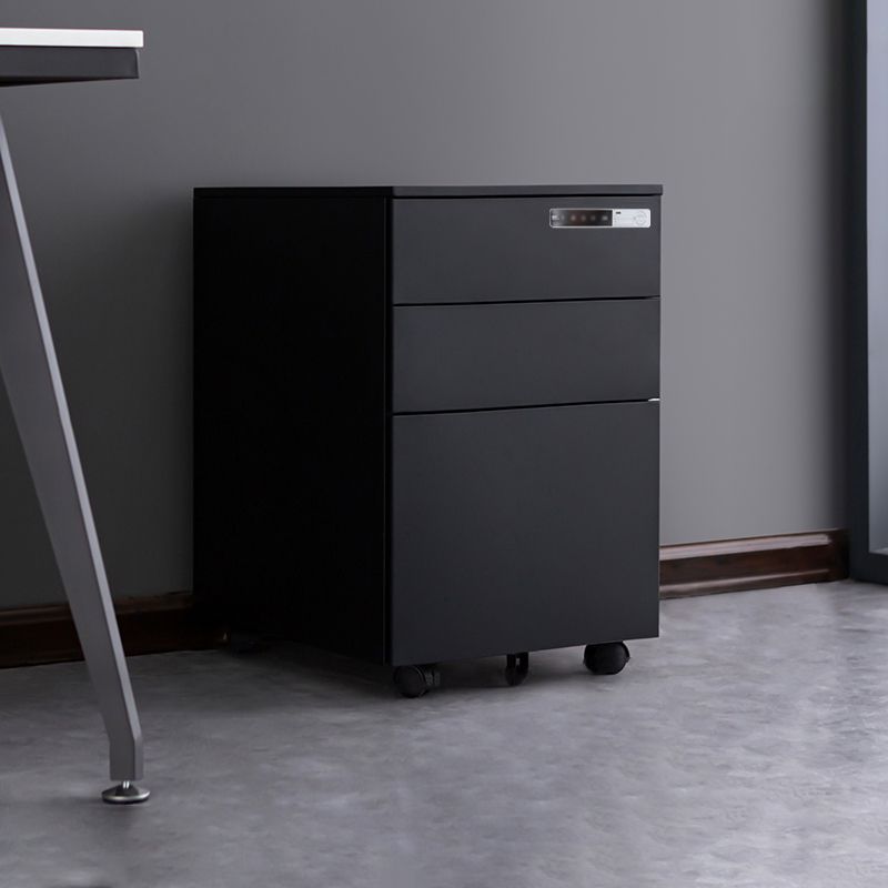 Zeitgenössische Aktenschränke Stahlrahmen Elektronische Sperrdateischrank mit Rädern
