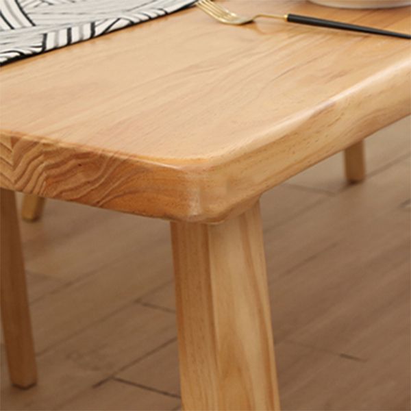 Solid Wood Top Dining Table Modern Simple Table with 4 Legs for Living Room Clearhalo 'Dining Tables & Seating' 'Dining Tables' 'dining_table' 'furn' 'furn_dining_table' 'Furniture' 'furniture_dining_table' 'Kitchen & Dining Furniture' 1200x1200_c44ae3cf-e775-437d-aa82-73d10d51d044