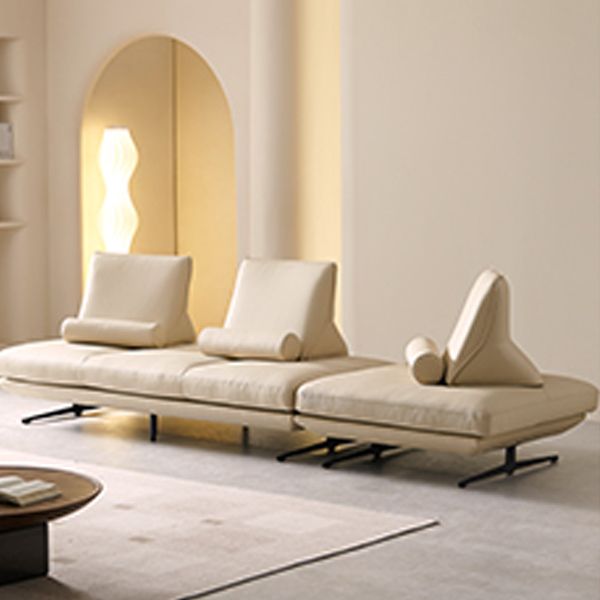 Modernistic Sofa with Bolster Pillows Armless Settee for Living Room Clearhalo 'furn' 'furn_sofas' 'Furniture' 'Living Room Furniture' 'Sofa' 'sofas' 1200x1200_c44c2ba9-1000-4cb4-93d4-7b5252307239