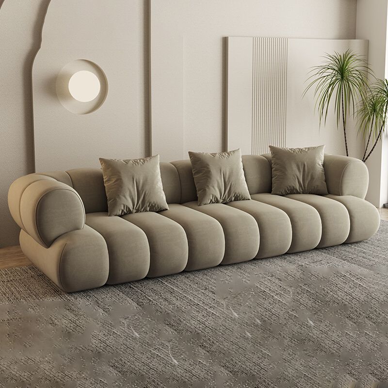 26.37" H Contemporary Green Tuxedo Arm Sewn Pillow Back Sofa Clearhalo 'furn' 'furn_sofas' 'Furniture' 'Living Room Furniture' 'Sofa' 'sofas' 1200x1200_c44d44da-8e34-41e0-9028-dc23bbef8197