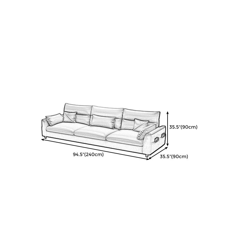 35" High Modern Square Arm Standard Sofa with Bolster Pillows for Living Room, Apartment Clearhalo 'furn' 'furn_sofas' 'Furniture' 'furniture_sofas' 'Living Room Furniture' 'Sofa' 'sofas' 1200x1200_c44e281d-75c6-42fe-af79-4e28a1d9a7d1