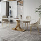 Stone Dining Site Table Traditional Luxury Rectangle Dining Table with Pedestal Base Clearhalo ' dining_table' 'Dining Tables & Seating' 'Dining Tables' 'furn' 'furn_dining_table' 'Furniture' 'furniture_dining_table' 'Kitchen & Dining Furniture' 'kitchen&dining_furn' 'kitchen' 'kitchen_dining_table' 1200x1200_c4510ff5-bc48-4971-ad2c-eb0ef5593e21