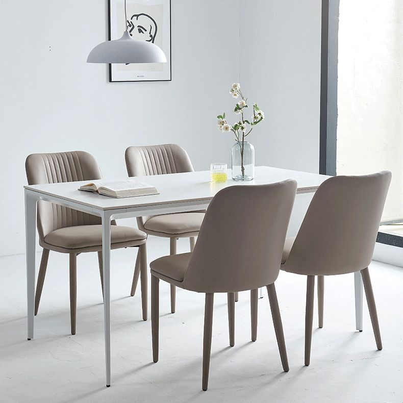 Leather Dining Chair Minimalist Style Armless Solid Back Chair for Home Clearhalo 'Dining Chairs' 'Dining Tables & Seating' 'dining_chair' 'furn' 'furn_dining_chair' 'Furniture' 'Kitchen & Dining Furniture' 1200x1200_c451668e-981f-4d36-a8e4-cd3f29dfec59