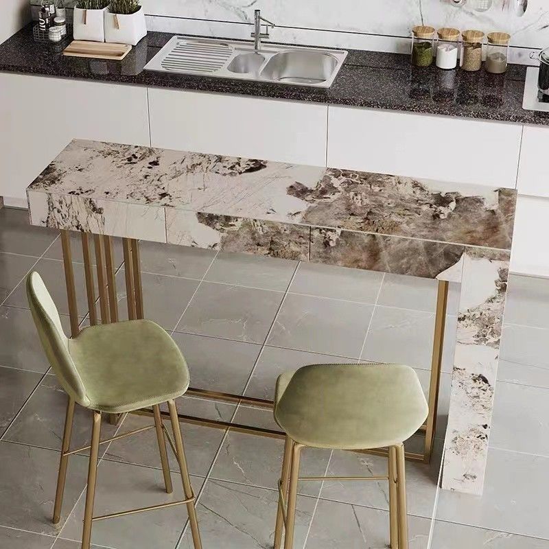 Gesinterde stenen bistro-bartafel Moderne schraag-bartafel voor keuken