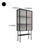 Sideboard di ferro della porta di vetro moderno server moderno con spazio per il soggiorno cucina