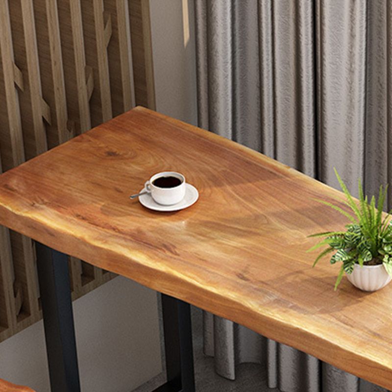 Tavolo da bar a base di base in metallo moderno tavolo da barra rettangolo con base nera