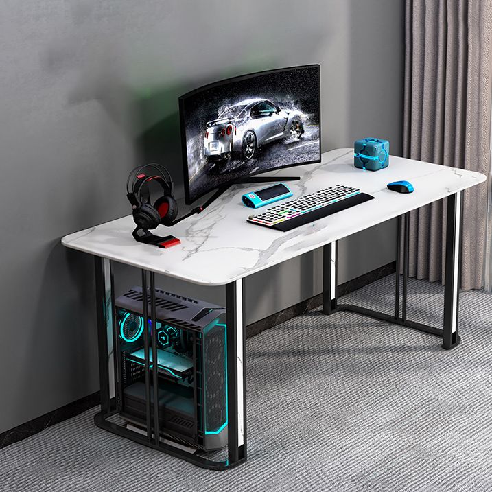 Industriële kantoorbureau antieke afwerking Computerbureau met metalen benen