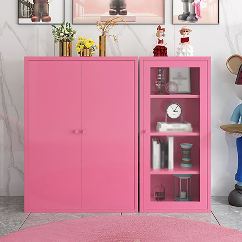 Steel Dining Room Sideboard Cabinet Modern Server Cabinet with Storage and Two Doors Clearhalo 'buffet_sideboard' 'Buffets & Sideboards' 'Furniture' 'furniture_buffet_sideboard' 'Kitchen & Dining Furniture' 1200x1200_c4576bb6-9287-4dc4-803d-17bb65b6d870