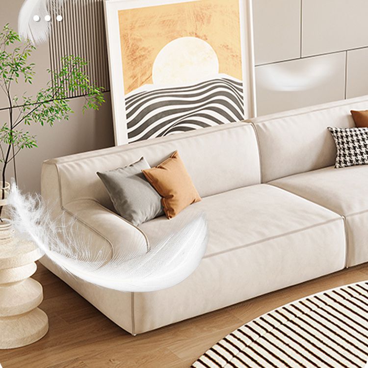 Divano braccio ad incasso beige divano standard serrato per soggiorno