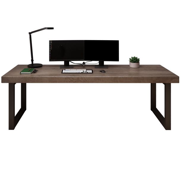 Contemporary Style Writing Desk Solid Wood Rectangular Home and Office Desk Clearhalo 'furn' 'furn_office_desk' 'Furniture' 'furniture_office_desk' 'Office Desks' 'Office Furniture' 'office_desk' 1200x1200_c459ead6-de11-4cb6-b6be-fb7b2816d3f0