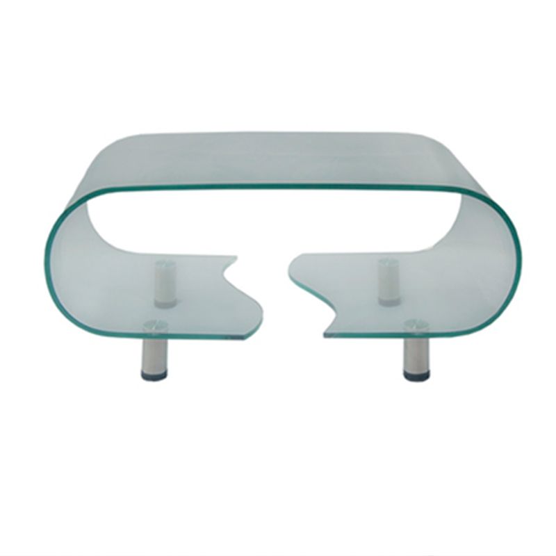 Modern Style Glass Top Coffee Cocktail Table with Storage Shelf Clearhalo 'Coffee & Accent Tables' 'Coffee Tables' 'coffee_tables' 'furn' 'furn_coffee_tables' 'Furniture' 'Living Room Furniture' 1200x1200_c45b06f3-d83b-4435-af5d-83a863d864a9