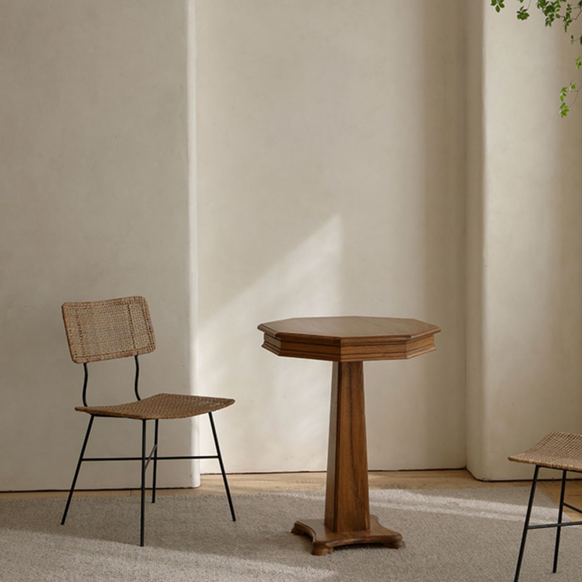 Modern Wood Geometric Dining Table Teak Wood Base for Dining Room Clearhalo 'Dining Tables & Seating' 'Dining Tables' 'dining_table' 'furn' 'furn_dining_table' 'Furniture' 'Kitchen & Dining Furniture' 1200x1200_c45b8636-0478-410a-bc2a-005a7fa03530