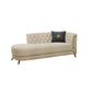 Chaise longue moderna imbottita con braccioli arrotolati