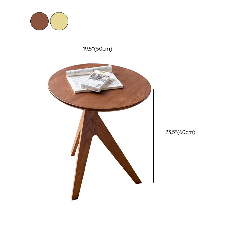 Skandinavische massive Holzendtisch -Ecktisch für Wohnzimmer