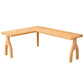 Solid Wood L-Shape Desk Modern & Contemporary Natural Home Writing Desk