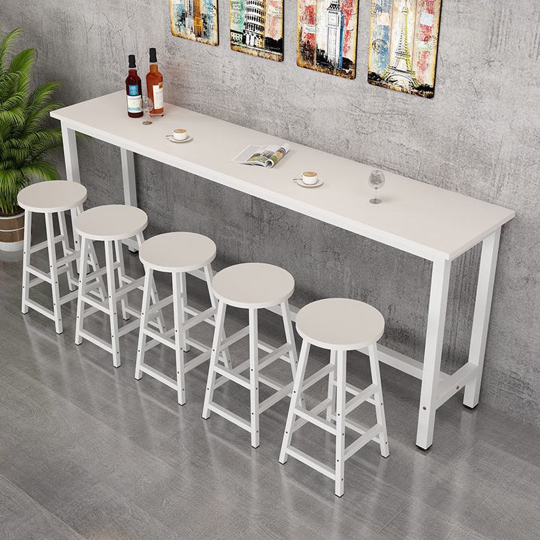 Contemporary Bar Table Rectangle Bar Dining Table with Trestle Base Clearhalo 'Bar Furniture' 'Bar Tables' 'bar_tables' 'furn' 'furn_bar_tables' 'Furniture' 'furniture_bar_tables' 'Kitchen & Dining Furniture' 1200x1200_c45f5916-ff6e-47be-bbbf-5e81089fb286