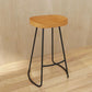 Tabouret de comptoir en bois de style bars de style industriel avec des jambes en métal pour le restaurant