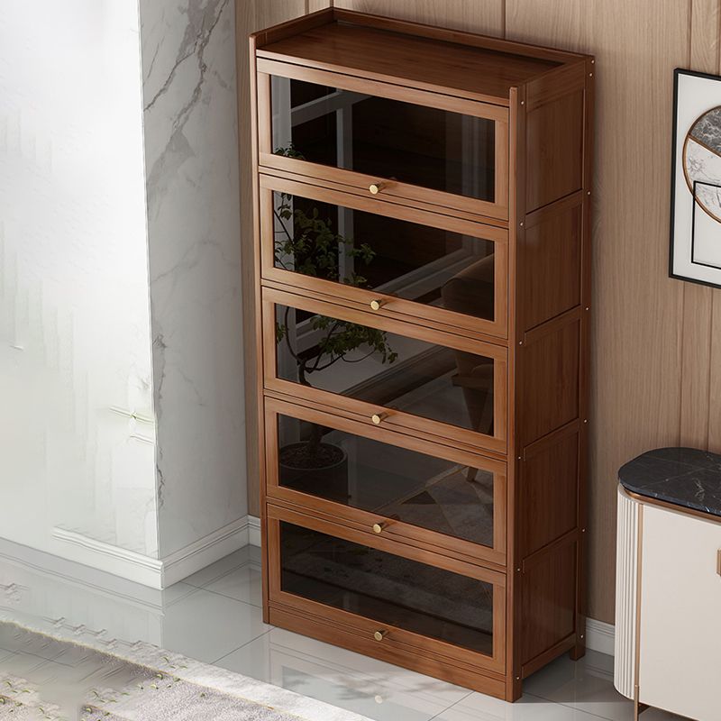 Contemporary Bamboo Bookcase Closed Back Bookshelf with Shelves for Study Room Clearhalo 'Bookcases' 'furn' 'furn_bookcases' 'Furniture' 'Office Furniture' 1200x1200_c4611379-8054-41f1-9a83-39ef7523879e