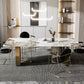 Glam Style Dining Rectangle Table Dining Sintered Stone Table for Home