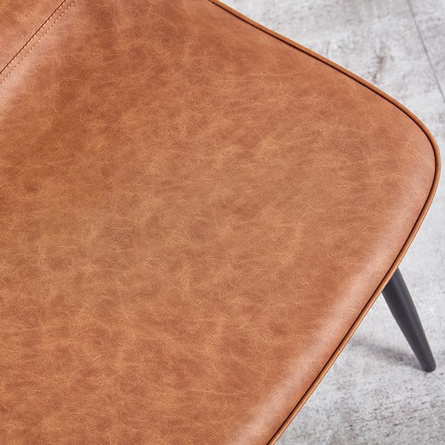 Macaron color Scandinavian Dining room Chair Leather Solid Back Side Chair Clearhalo ' kitchen&dining_furn' 'Dining Chairs' 'Dining Tables & Seating' 'dining_chair' 'Furniture' 'furniture_dining_chair' 'Kitchen & Dining Furniture' 'kitchen' 1200x1200_c4622d94-fafd-4a34-8a06-ea8284680913