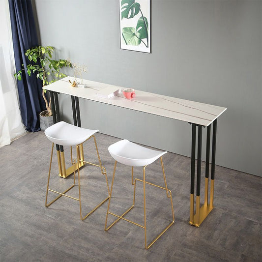 Contemporary Bar Counter Table Rectangle Sintered Stone Table for Home Clearhalo 'Bar Furniture' 'Bar Tables' 'bar_tables' 'Furniture' 'furniture_bar_tables' 'Kitchen & Dining Furniture' 1200x1200_c4632fed-17d8-466c-80bb-feb2bd2a59d6