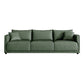 Contemporary Faux Leather Sofa with 3 Pillows Back for 3 People
