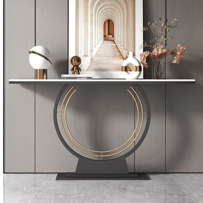 Tabella della console in ardesia di ferro contemporanea rettangolo tavolo da estremità resistente alle macchie