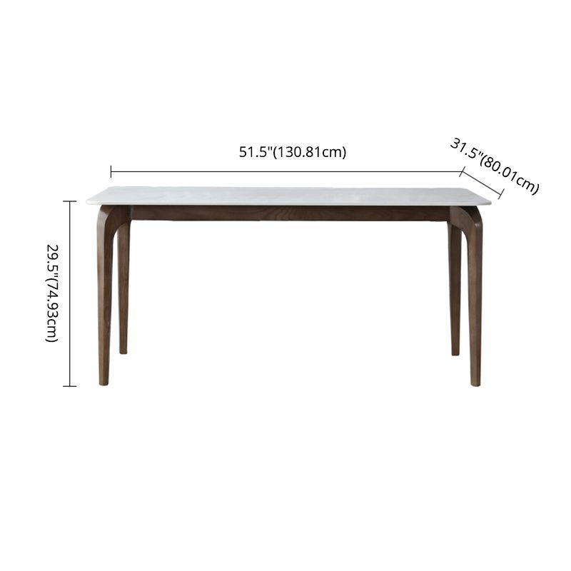 Contemporary Fixed Sintered Stone Dining¬†Room¬†Table¬†with 4 Solid Wood Legs Kitchen Dining Set Clearhalo 'Dining Room Sets' 'Dining Tables & Seating' 'dining_room_set' 'Furniture' 'furniture_dining_room_set' 'Kitchen & Dining Furniture' 'kitchen&dining_furn' 'kitchen' 1200x1200_c4688a96-833e-4b9b-a88e-c8fe38f2df0b