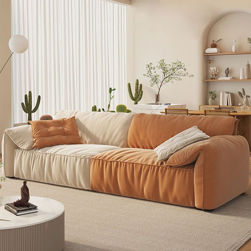 Contemporary Faux Leather Pillow Top Arm Sofa 2 Seater Stain Resistant Settee