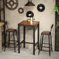 Industrial 1/3/4/5 Pieces Bar Table Set Square Pine Wood Counter Table with High Stools Clearhalo 'Bar Furniture' 'furn' 'furn_home_bar_bar_sets' 'Furniture' 'Home Bars & Bar Sets' 'home_bar_bar_sets' 'Kitchen & Dining Furniture' 1200x1200_c469299e-aefc-4cd4-bc3b-08ff630f246a