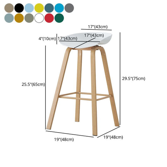 Scandinavian Style Bar-stool with Metal Legs Counter Stool for Kitchen Bar Clearhalo 'Bar Furniture' 'Bar Stools' 'bar_stools' 'furn' 'furn_bar_stools' 'furniture_bar_stools' 'Kitchen & Dining Furniture' 'kitchen&dining_furn' 'kitchen' 'kitchen_furn' Furniture' 1200x1200_c469e7ab-2d95-46fa-9a54-c75129ffba05