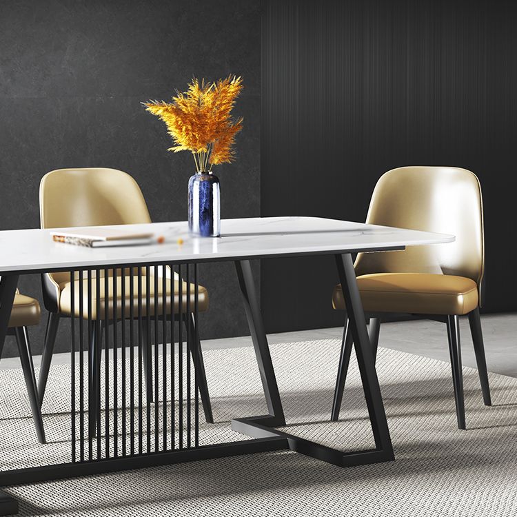 Modern 1/2/5/7 Pieces Dining Set Sintered Stone Rectangle Dining Table with Chairs Clearhalo 'Dining Room Sets' 'Dining Tables & Seating' 'dining_room_set' 'furn' 'furn_dining_room_set' 'Furniture' 'furniture_dining_room_set' 'Kitchen & Dining Furniture' 'kitchen&dining_furn' 'kitchen' 1200x1200_c46a730f-0738-437b-8378-3723d6c7dfdd