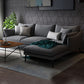 Modern 3/4-seater Fabric Sofa & Chaise Grey Slipcovered Sectional Clearhalo 'furn' 'furn_sectionals' 'Furniture' 'Living Room Furniture' 'Sectionals' 1200x1200_c46a7469-2a2f-4d43-9b25-32f707e16e29