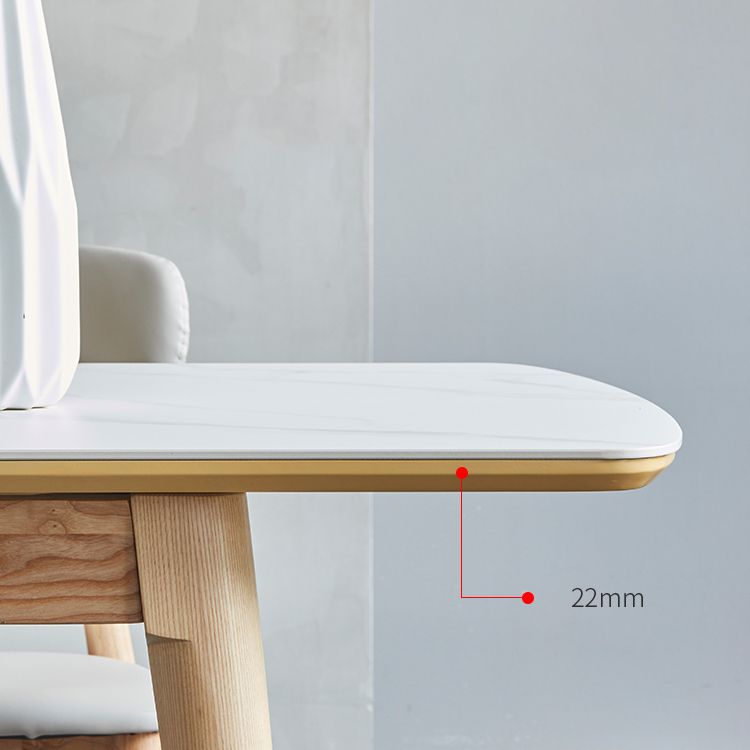 Rectangle 4 Legs Luxury Table White Extendable Table with Sintered Stone Clearhalo ' dining_table' 'Dining Tables & Seating' 'Dining Tables' 'furn' 'furn_dining_table' 'Furniture' 'furniture_dining_table' 'Kitchen & Dining Furniture' 'kitchen&dining_furn' 'kitchen' 'kitchen_dining_table' 1200x1200_c46b3dcc-58bf-4674-9163-727eb727c2e0