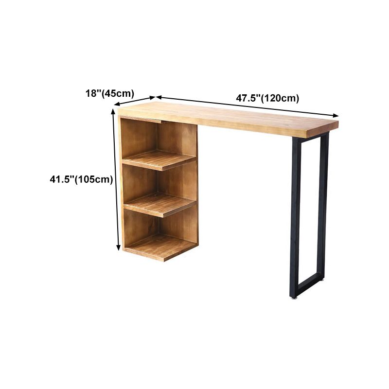 Pine Wood Bar Table Traditional Luxury Rectangle Bar Dining Table with Sled Base Clearhalo 'Bar Furniture' 'Bar Tables' 'bar_tables' 'Furniture' 'furniture_bar_tables' 'Kitchen & Dining Furniture' 1200x1200_c46bc026-4306-41fc-a416-8fb68ad97fa7