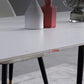 Contemporary Dining Set 1/2/5/7 Pcs White Stone Top Table with Faux Leather Chairs Clearhalo 'Dining Room Sets' 'Dining Tables & Seating' 'dining_room_set' 'furn' 'furn_dining_room_set' 'Furniture' 'Kitchen & Dining Furniture' 1200x1200_c46bf2a1-6a98-4766-bd36-a1d2bfb08fd4