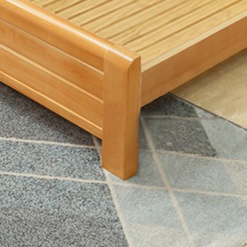 Traditional Beech Wood Bed,42.51" Low Profile Bed in Natural Clearhalo 'Bedroom Furniture' 'Beds' 'furn' 'furn_beds' 'Furniture' 1200x1200_c46c3dea-b743-40ad-9130-973a1815fcf4