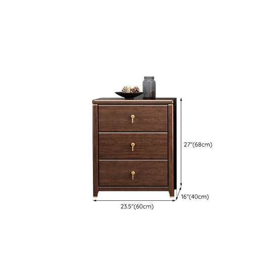 長方形の茶色のアクセントチェストラバーウッドチェスト貯蔵ドロワー
